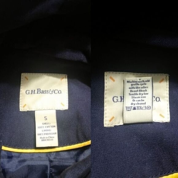 GH Bass & Co Navy Hooded Utility Jacket Small - Picture 13 of 15